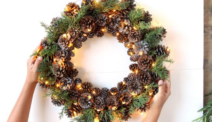 DIY Pine Coat Wreath